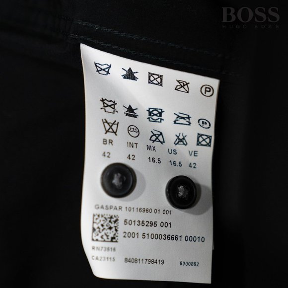 Hugo Boss Men's Black Tuxedo Shirt (size 42) - Picture 4 of 5